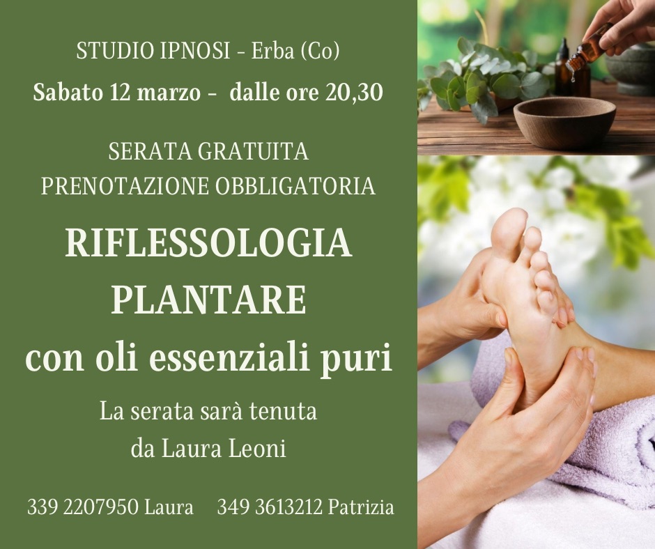 RIFLESSOLOGIA PLANTARE CON OLI ESSENZIALI PURI